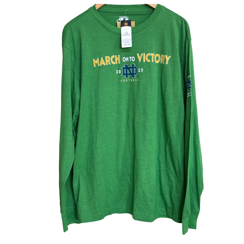 NWT Notre Dame Fighting Irish The Shirt 2023 March On To Victory Long Sleeve XL